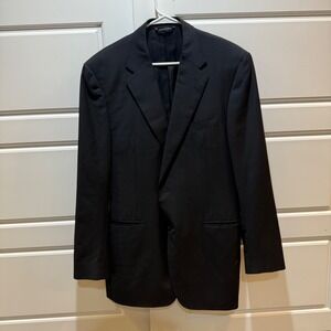 Canali Blazer Sport Coat Pinstripe Made in Italy Wool Blend Size L